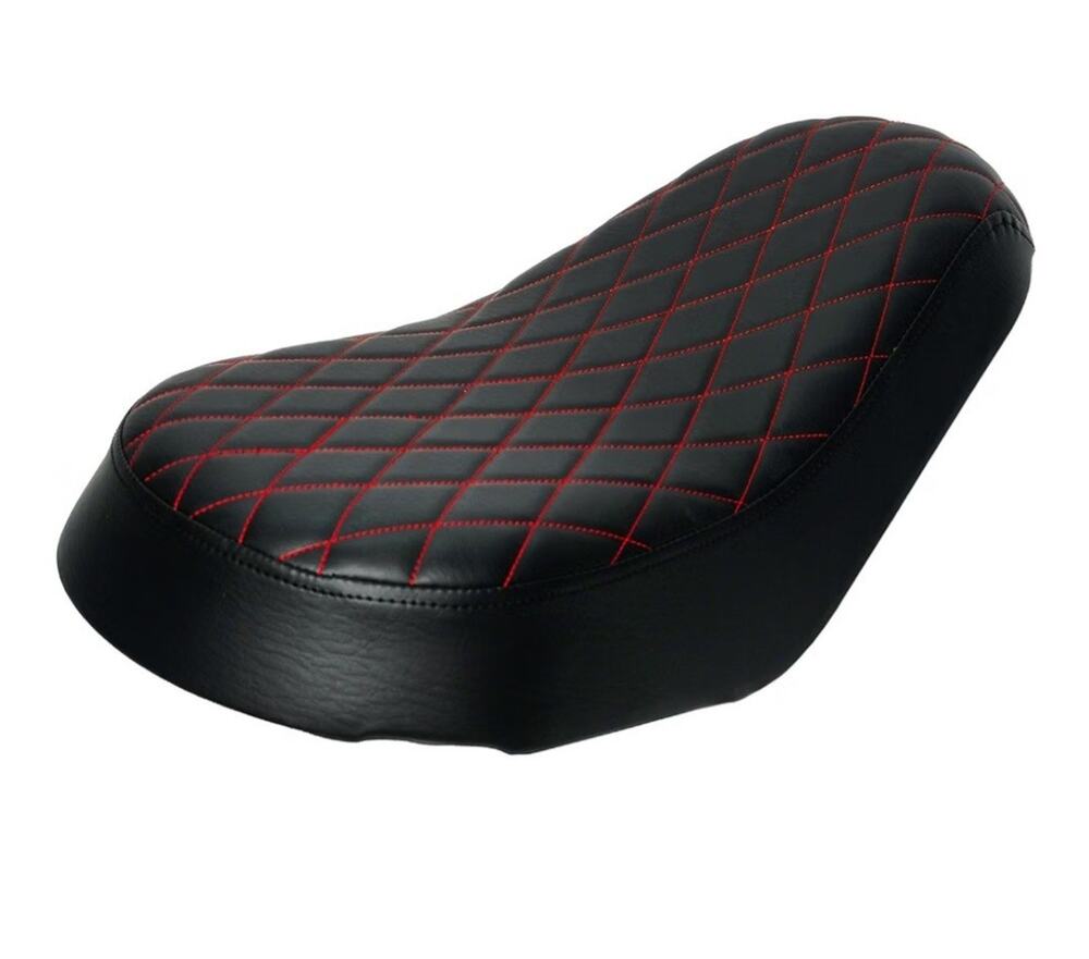 JMCH Red Diamond Stitch Retro Mini Bike Seat for Coleman B200 B200RS B200RSV